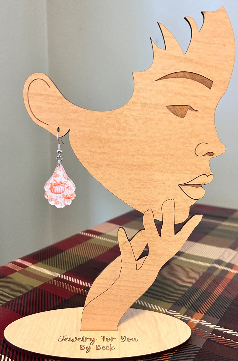 Pumpkin Patch Scalloped Earrings-Hypoallergenic and Nickel Free- (Pumpkin designs may differ slightly)|3741