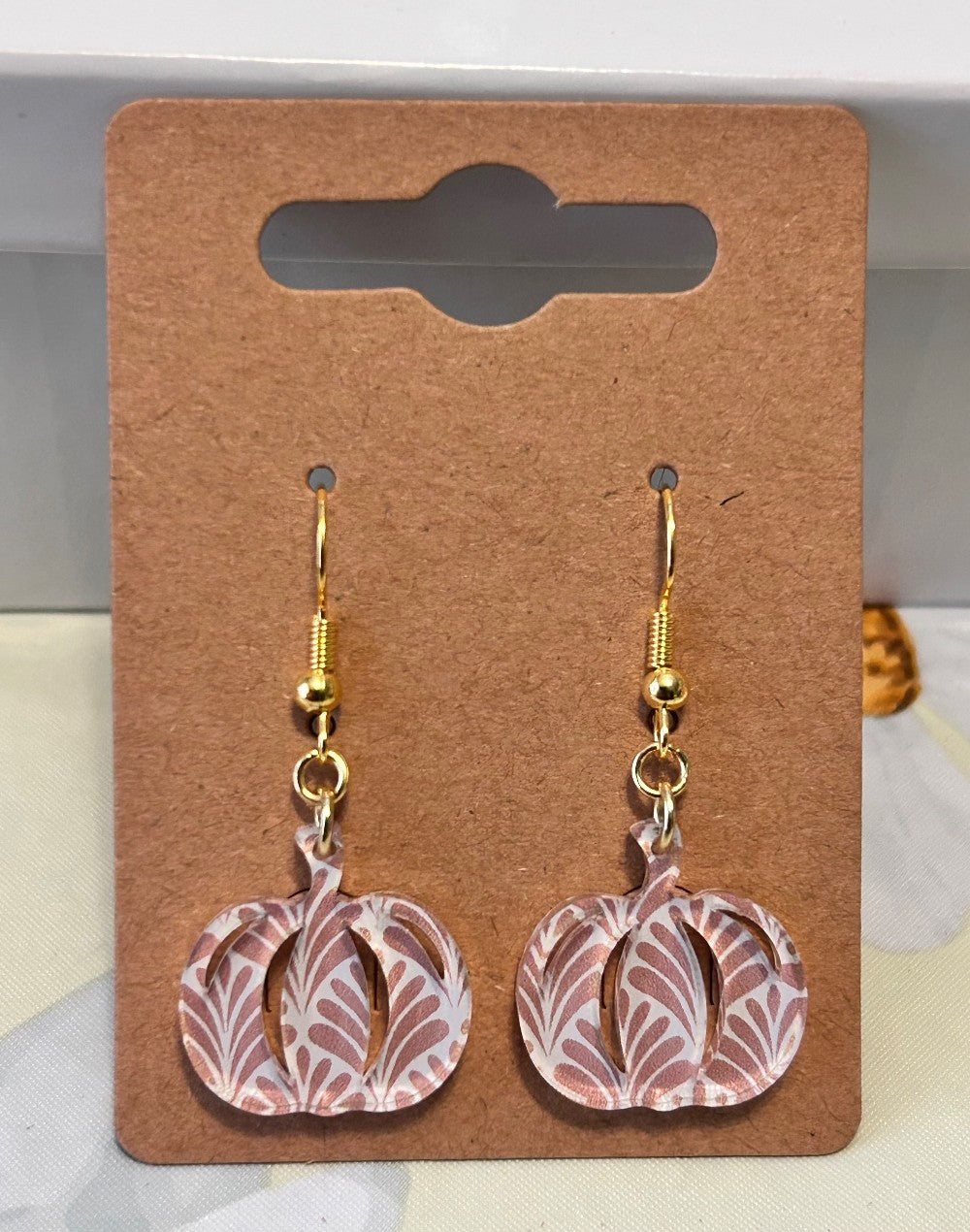 Patterned Pumpkins Earrings|3661