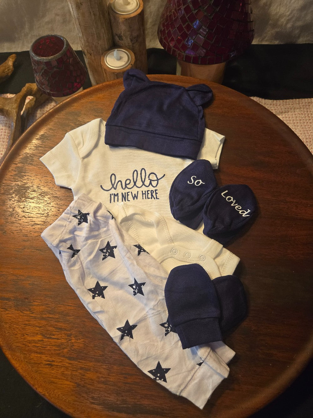 I'M NEW HERE  BLUE STAR 5 PC 0-3M|704