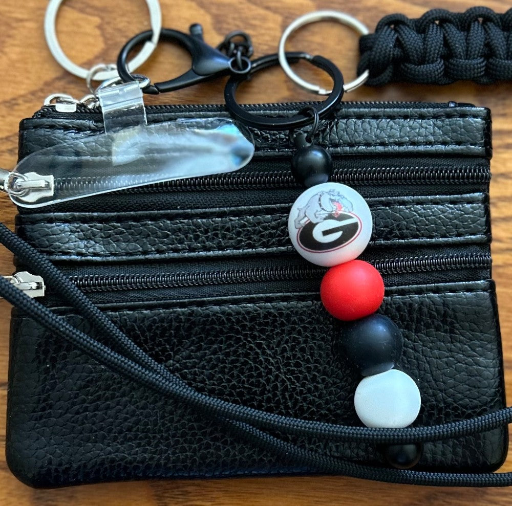 Jack of All Trades Lanyard ~ Black Lanyard ~ Bull Dogs Keychain ~ Black Mini Wallet~ Phone Case Tab|1300