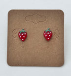 Strawberry Stud Earrings-Choose Your Favorite Size Large, or Small|3238