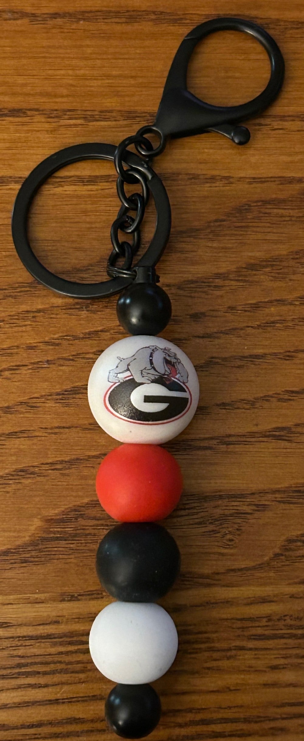 Bulldogs Keychain ~ Handmade Beaded Keychain|1476