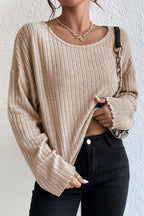 Lettuce Cuff Ribbed Top|2085