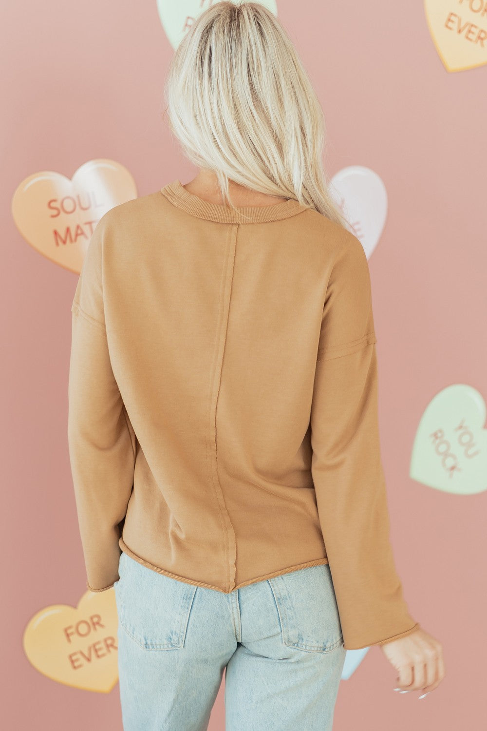 Heart Stitch Mineral Wash Sweatshirt|1805