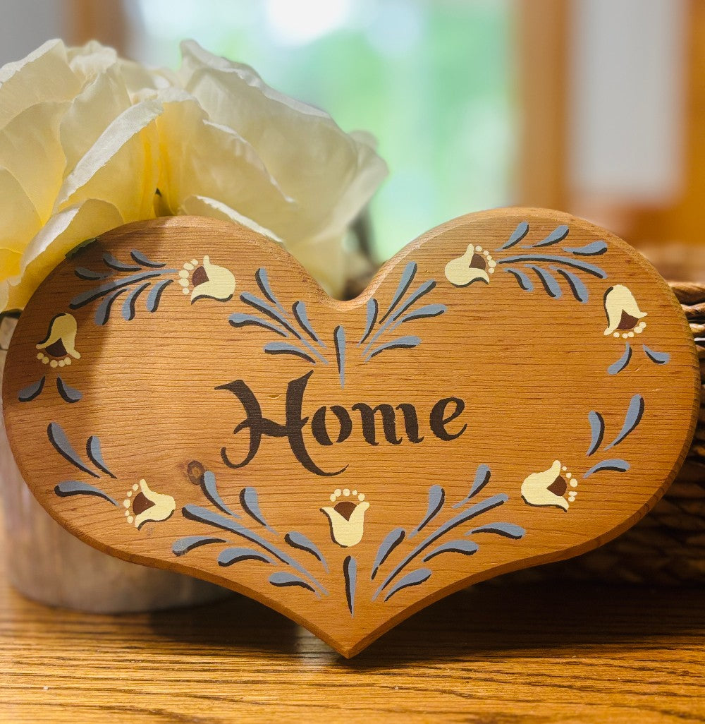Wood Heart Home Plaque 4x7.5 SDH|3093