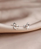 Heart Shaped Hollow Stud Earrings|2869