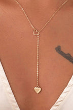 Gold Heart Lariat Necklace|2188