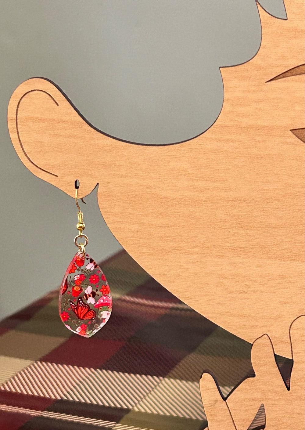 Butterflies, Bees, and Frogs Collage Earrings-Hypoallergenic and Nickel Free|3819