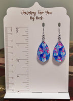 Winter Blue Snowman Earrings-Hypoallergenic and Nickel Free|3826