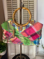Relic Patchwork Bag w/Bamboo Handles  SDH|2922
