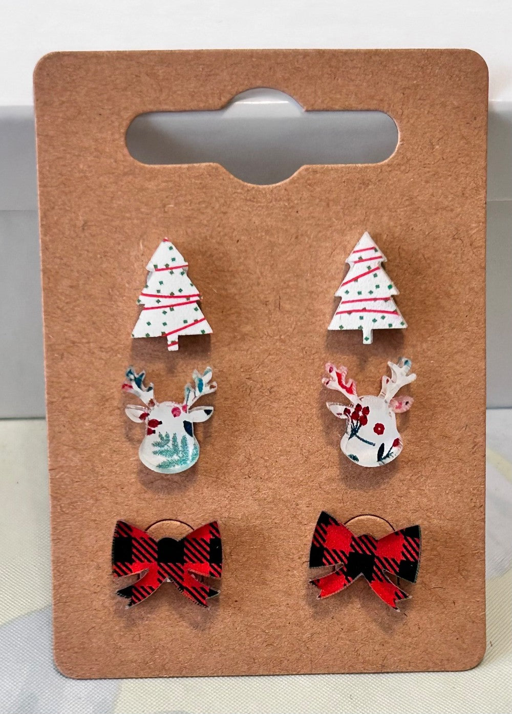 A “SnackCake” Christmas Themed Stud Earrings Three Pack|3646