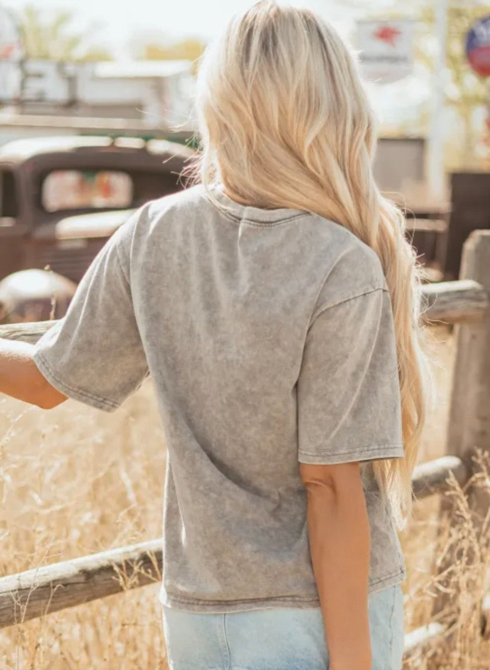 America Free Bird Vintage Graphic Mineral Washed Tee|3013