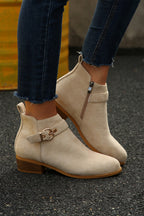 Buckle Strap Chunky Boots|2128
