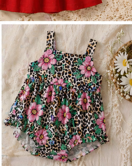 LEOPARD LAGOON ROMPER 9-12M|3066