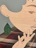 Teardrop Shamrock Celtic Knot Earrings-Lightweight Wood-Hypoallergenic and Nickel Free|3946
