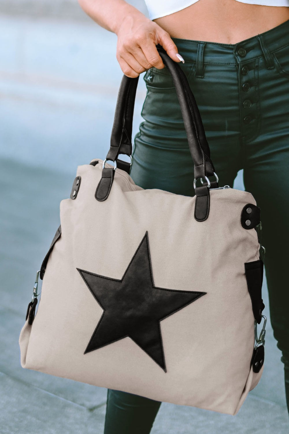 Beige Star Tote Bag|2285