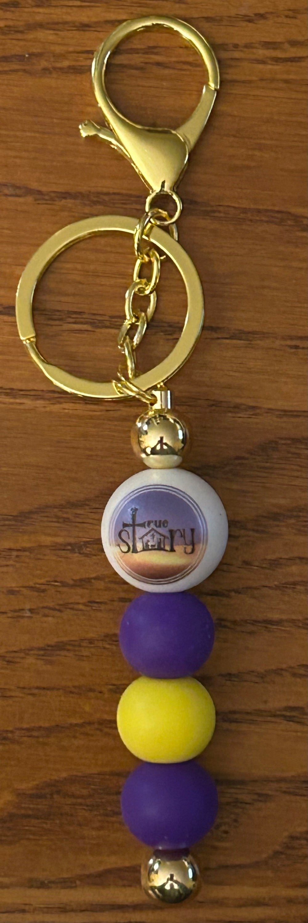 True Story Nativity Keychain ~ Handmade Beaded Keychain|1478