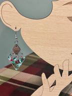 Holly Berries Diamond Shape Dangle Earrings-Hypoallergenic and Nickel Free|3942
