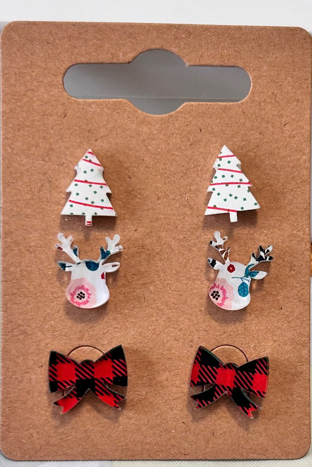A “SnackCake” Christmas Themed Stud Earrings Three Pack|3645