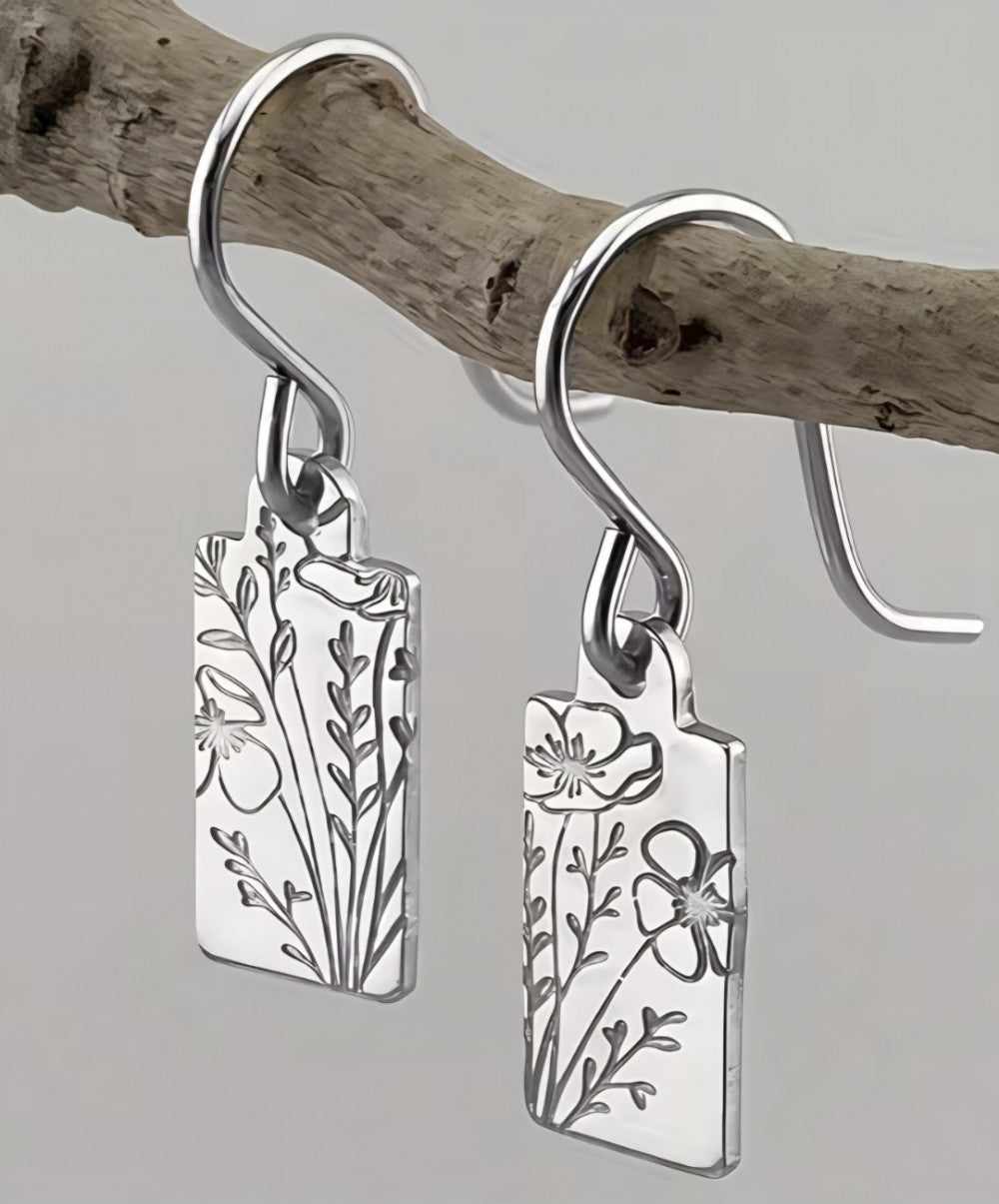 Bohemian Hand Stamped Earrings|2878