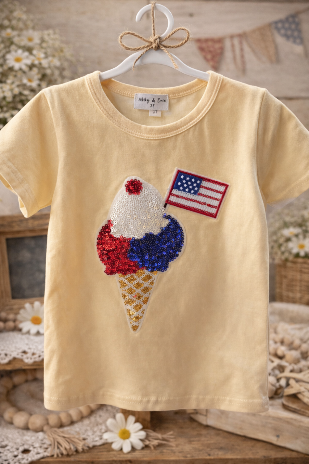 ICE CREAM FLAG SEQUIN SHIRT-DBC|2855