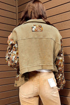 Floral Waffle Knit Jacket|2043