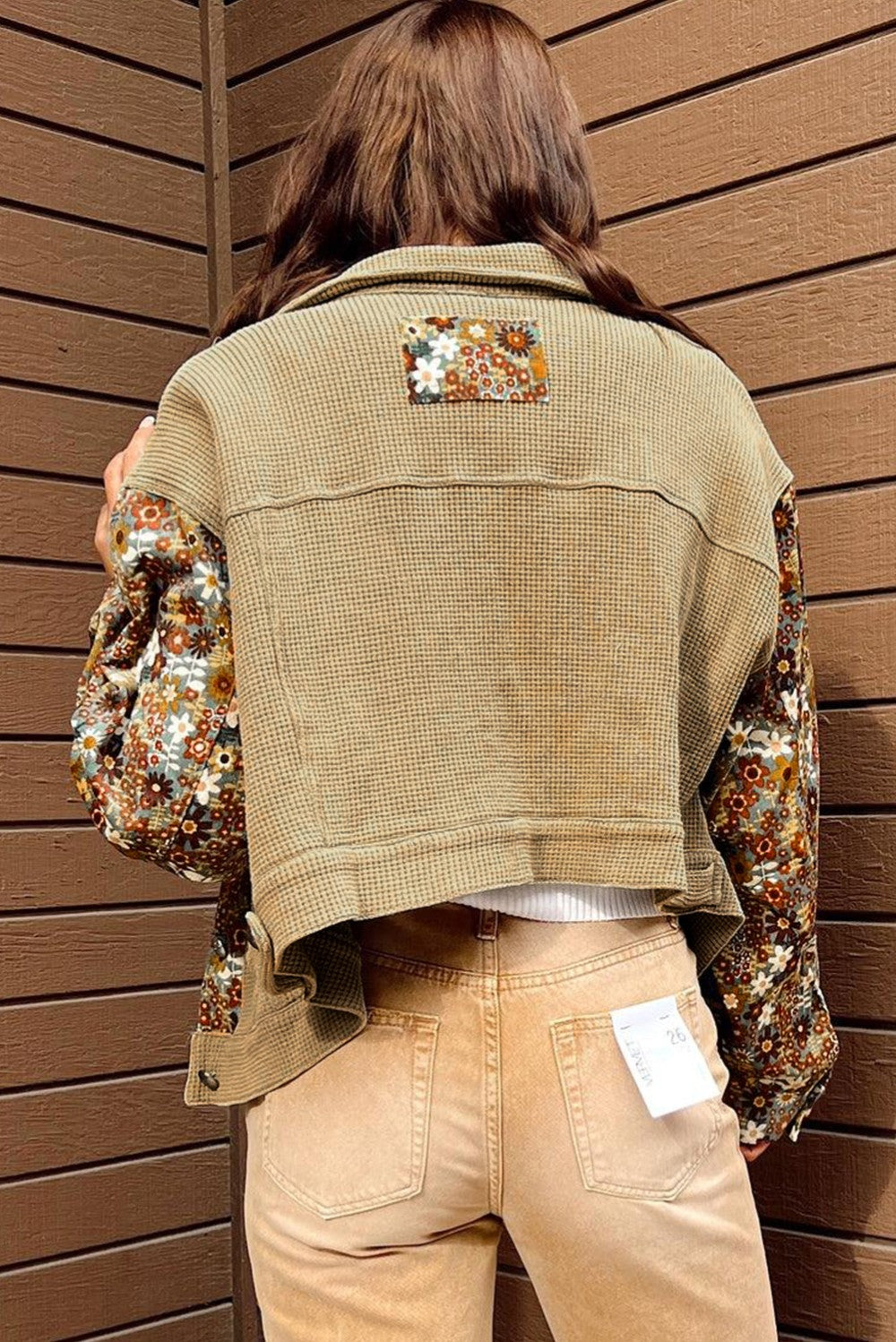 Floral Waffle Knit Jacket|2043