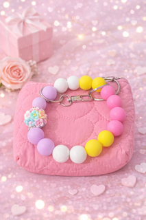 Beaded Wristlet Keychain w/coin purse -DBC|2348