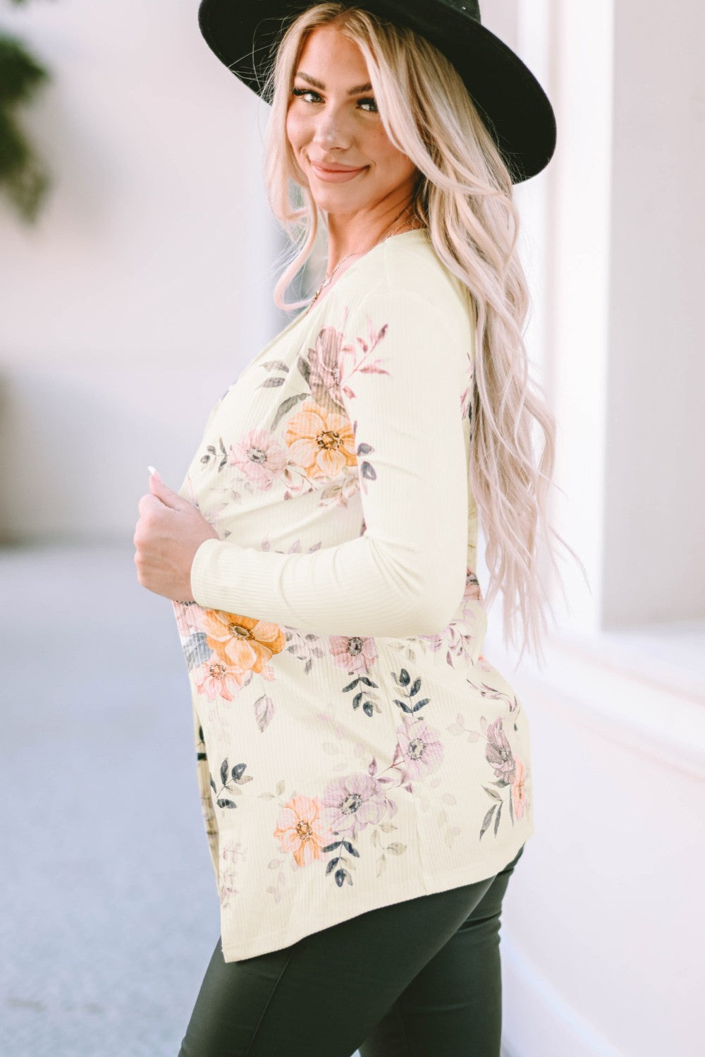 Slim Fit Floral Cardigan|2003