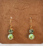 Petite Double Drop Dangle Earrings- Chose Your Favorite-Purple, Green, or Burgundy-Hypoallergenic and Nickel Free|3258