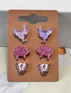 Farm Animals Stud Earrings Three Pack|3649