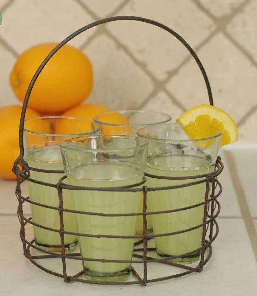 4 Glass Wire Caddy Set|2807