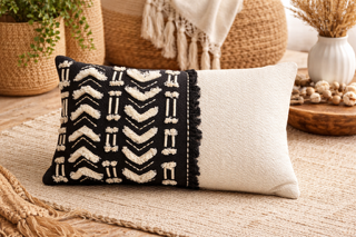 Boho Textured Lumbar Throw Pillow - DBC|2354