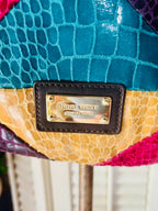 Retro 80's Patchwork Nine West Clutch Bag SDH|2920