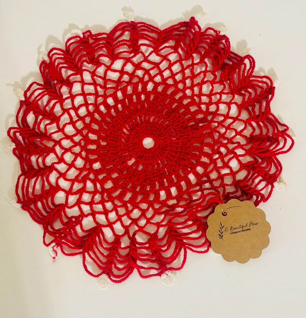 Red Doily 10 in.|3411