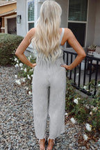 Sleeveless Striped Jumpsuit|2160