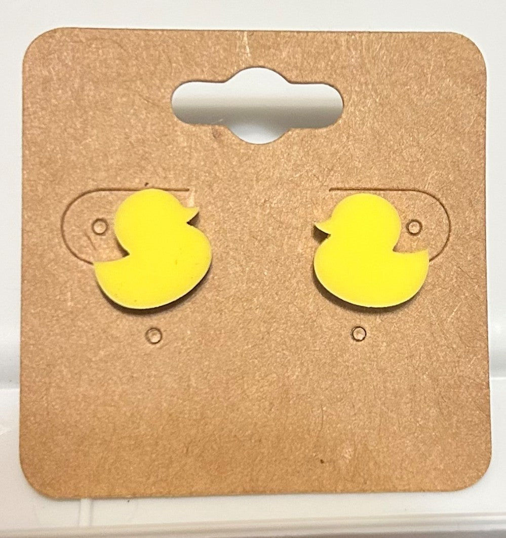 Yellow Duck Stud Earrings-Hypoallergenic and Nickel Free|3915