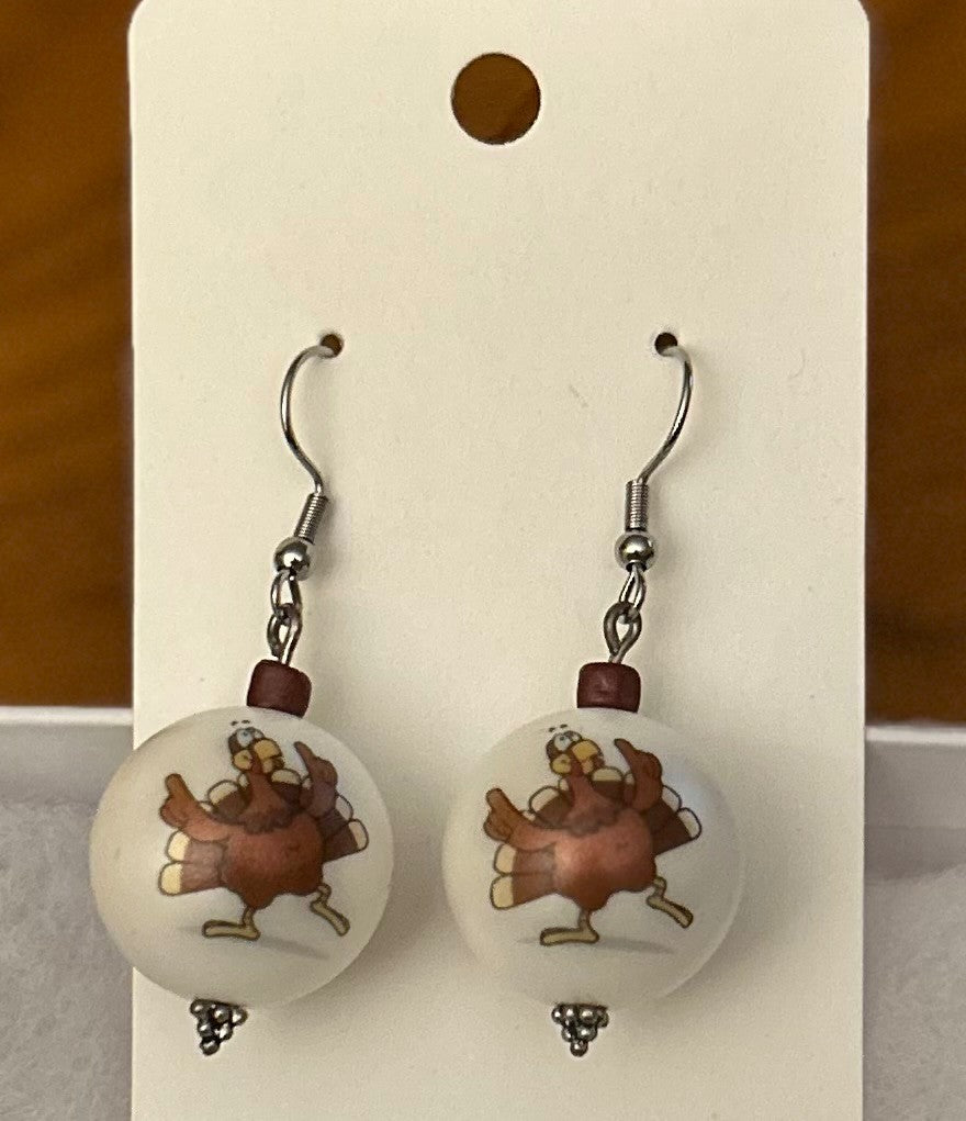 Nothin But Fun Turkey Earrings!|947