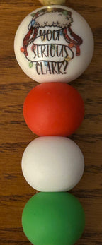 “You Serious Clark?” Keychain ~ Handmade Beaded Keychain|1481