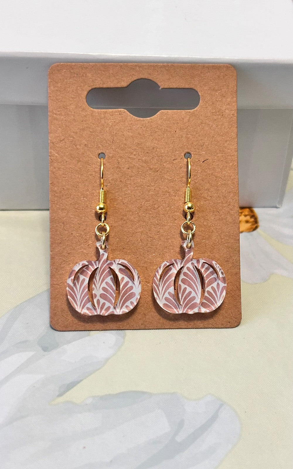 Patterned Pumpkins Earrings|3662