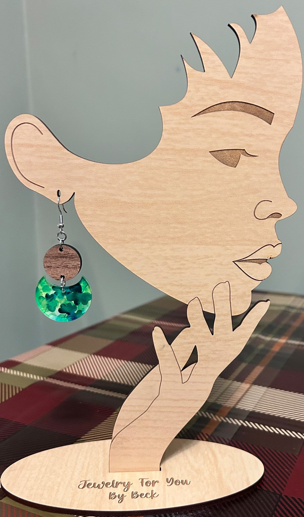 Watercolor Shamrock Dangle Earrings-Hypoallergenic and Nickel Free|3955