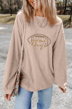 Embroidered Corduroy Sweatshirt|1828