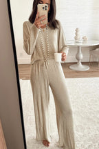 Jet Stream Ribbed 2-Piece Lounge Set|2151
