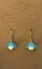 Light Blue Flower Beaded Earrings|918