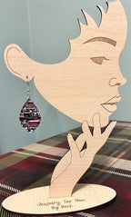 Books and Flowers Pattern Teardrop Dangle Earrings-Hypoallergenic and Nickel Free|3957