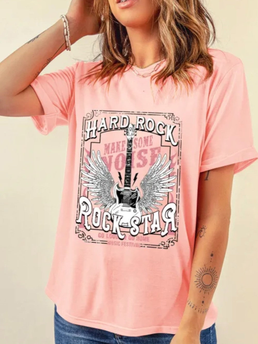 Hard Rock Guitar  T Shirt|2999