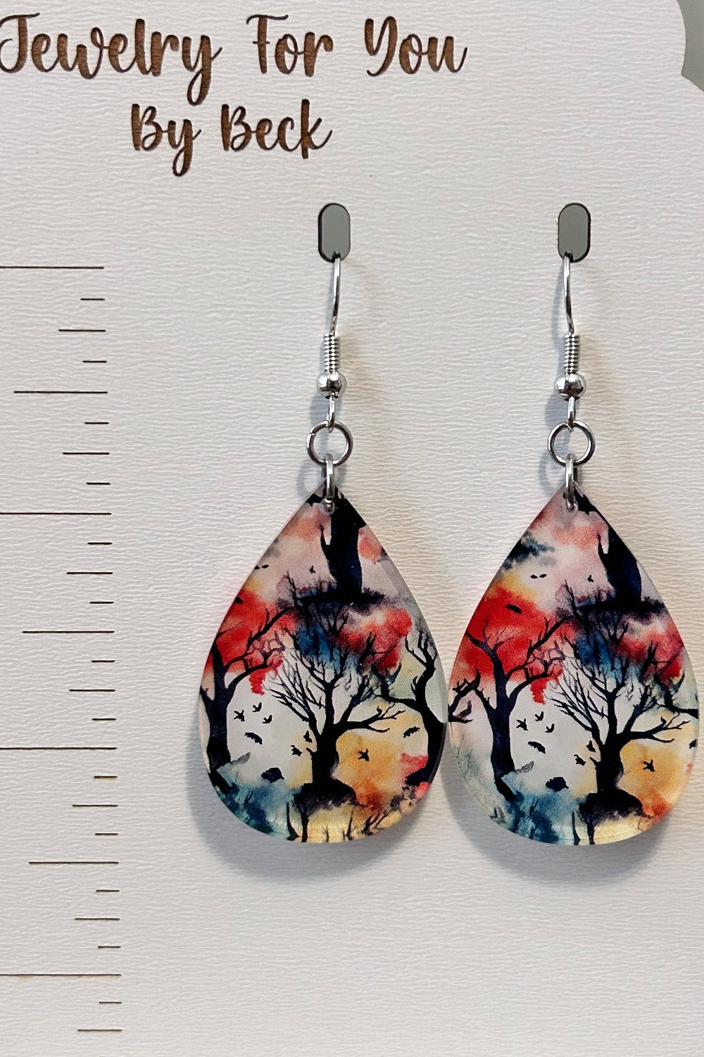 Watercolor Forest Earrings-Hypoallergenic and Nickel Free|3748