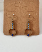 Sapphire Art Deco Dangles-Hypoallergenic and Nickel Free|3261