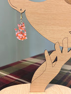Adorable Orange Floral Fox Earrings-Hypoallergenic and Nickel Fre|3770