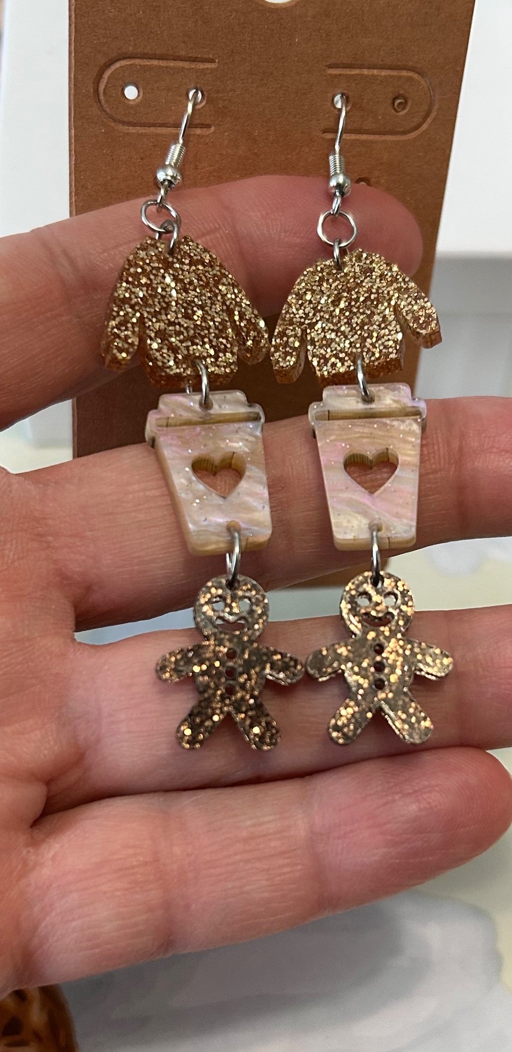 Sweaters and Coffee Dangle Earrings|3657